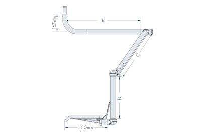 Articulated tray mounts